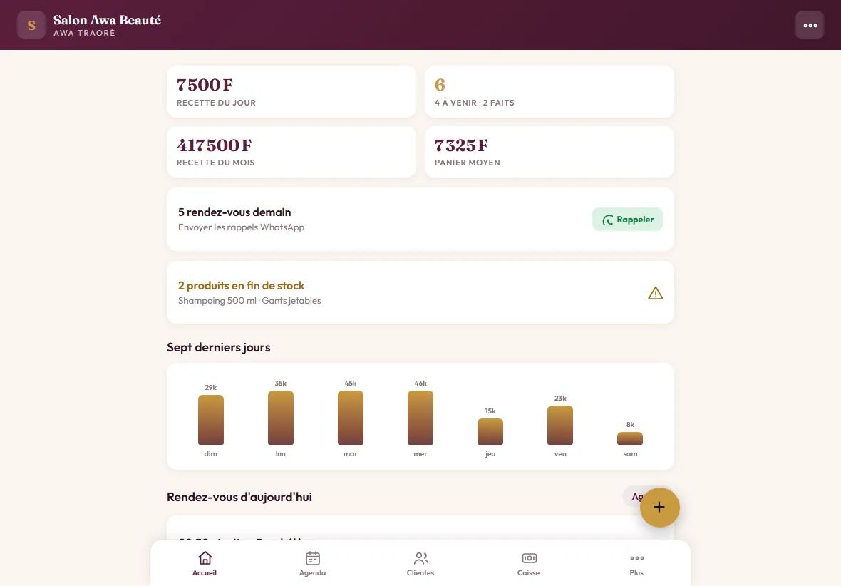 SANKI GLOW ouvert sur l'ordinateur du bureau